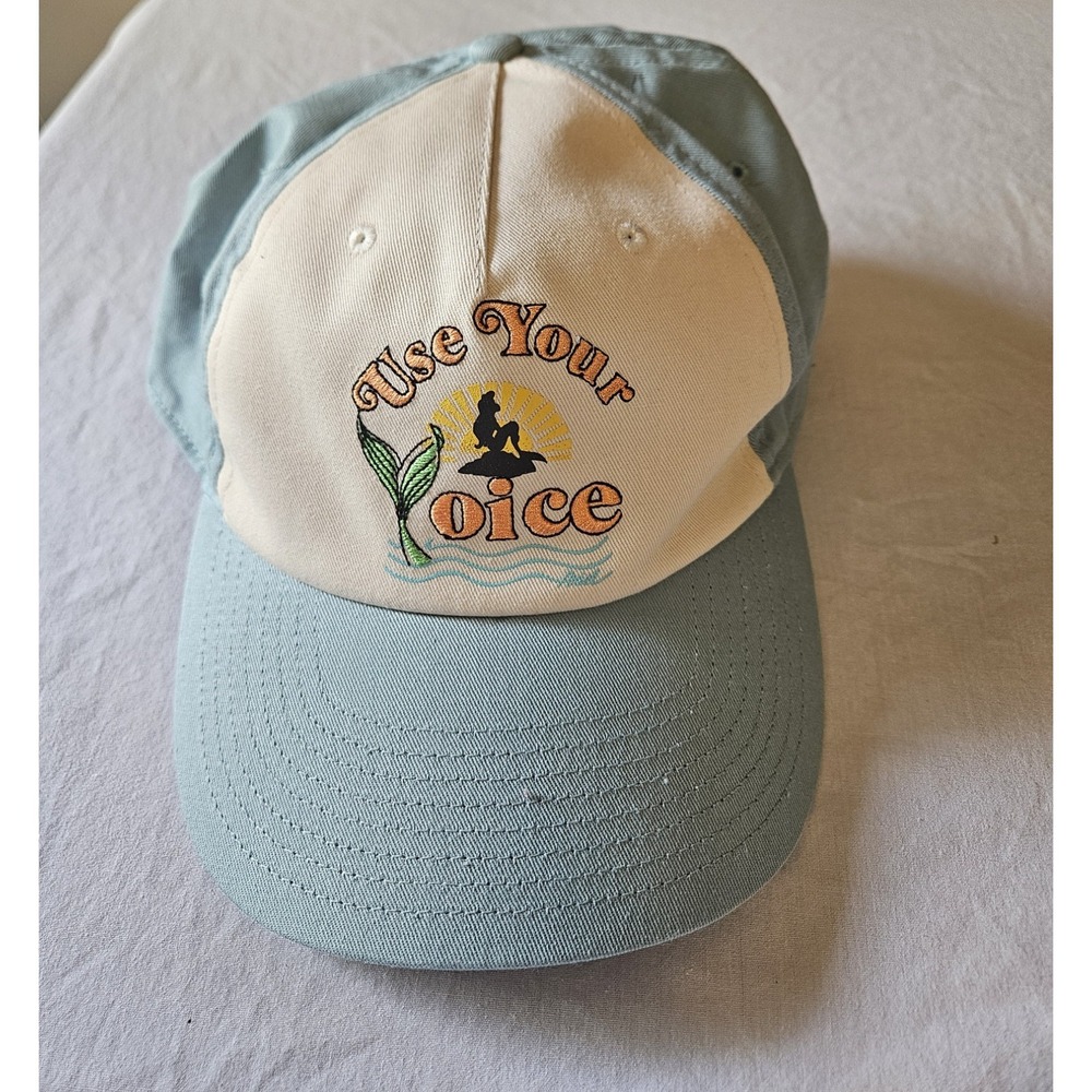 Disney Parks Use Your Voice Little Mermaid Ariel Dad Hat Cap Adjustable Blue